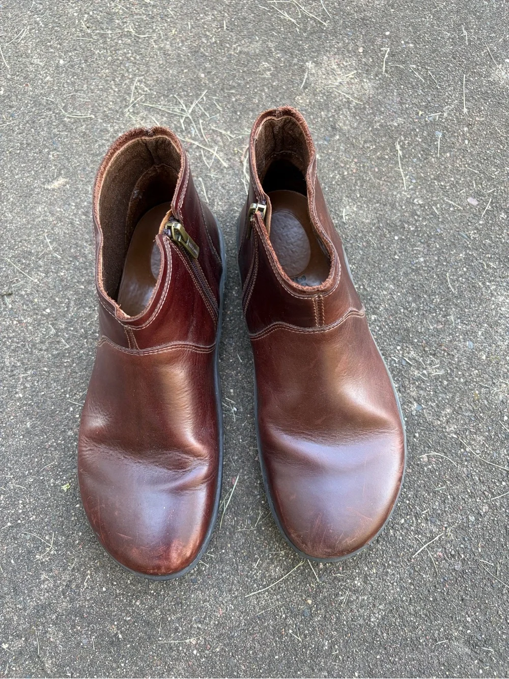 Birkenstock Bennington Brown Leather Side Zip Ankle Boots Women’s Size 39 8-8.5